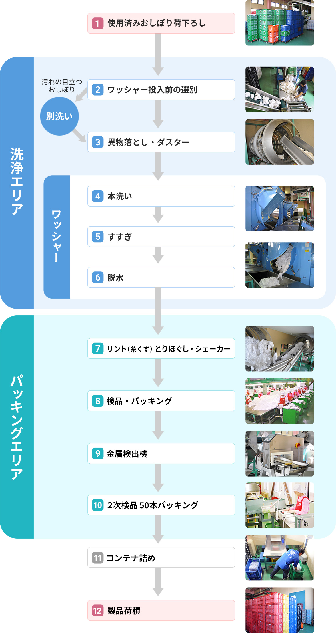 （図）洗浄・パッキング行程